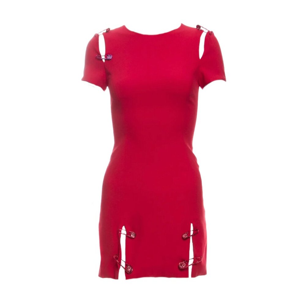 Versus Versace Red Safety Pin Mini Dress
